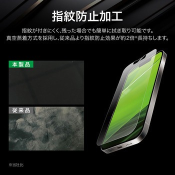 iPhone 16e/iPhone 14/iPhone 13 ガラスフィルム「GLASS PREMIUM FILM」全面保護 反射防止 MSソリューションズ