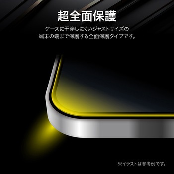 iPhone 16e/iPhone 14/iPhone 13 ガラスフィルム「GLASS PREMIUM FILM」全面保護 覗き見防止180° MSソリューションズ