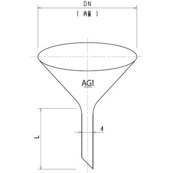 円錐形ロート 3760シリーズ 旭製作所 実験研究用ロート/じょうご