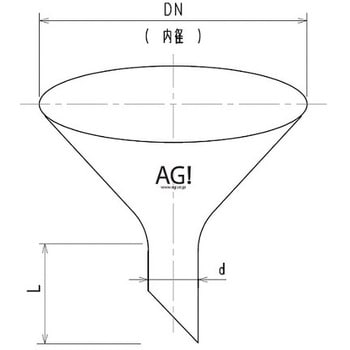 粉末ロート 3764シリーズ 旭製作所 実験研究用ロート/じょうご 【通販