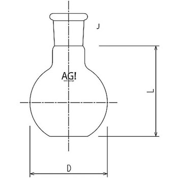 短首平底フラスコ 1000mL 3106-1シリーズ 旭製作所