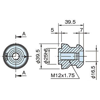 APS140-M12C APS140-M クランプピン 1個 イマオコーポレーション