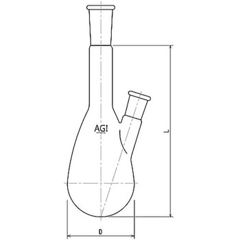 枝付ケルダールフラスコ 500mL 3214-500シリーズ 旭製作所
