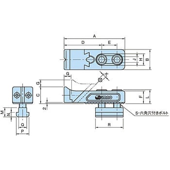 BJ102-16130T BJ102-T アジャスト サイドクランプ(T溝タイプ) 1個