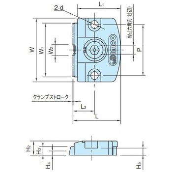 QLSCL10NR QLSCL 薄型カムサイドクランプ 1個 イマオコーポレーション