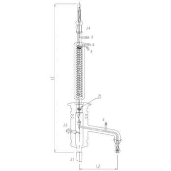 旭製作所 手動還流器 ガラスコック 1個 3534-5LE-