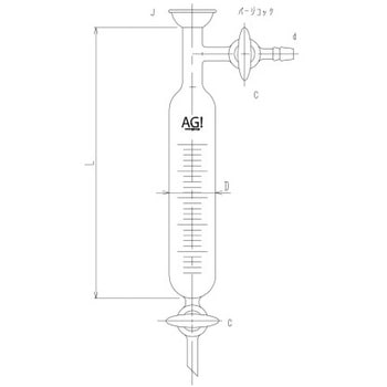 サンプリング受器 ガラスコック 3621シリーズ 旭製作所