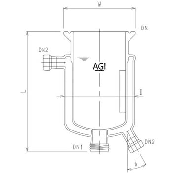 二重管式反応容器 3956シリーズ 旭製作所