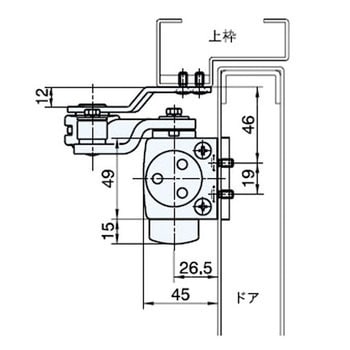 S23P ドアクローザ 20シリーズ パラレル型(ストップ付・外装式) 1台