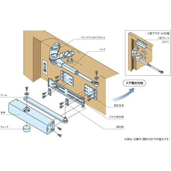 S3p 取替ドアクローザー Ryobi リョービ シルバー 適合扉質量 65以下 Kg S3p 1台 通販モノタロウ