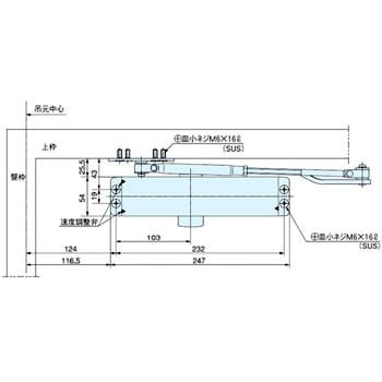 BL-4P BL認定ドアクローザー(ストップなし) 1台 RYOBI (リョービ