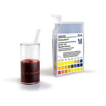 pHインジケーターストリップ pH2.0-9.0 ノンブリーディング 濁度のある溶液 懸濁液 中のpH測定用 pH2-3-4-5-6-7-8-9 MColorpHast TM 109502 100Strips Merck(メルクミリポア)