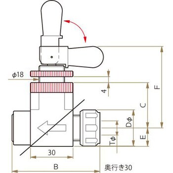 PTFEトグルバルブI型 F-2003シリーズ フロン工業 実験研究用配管材