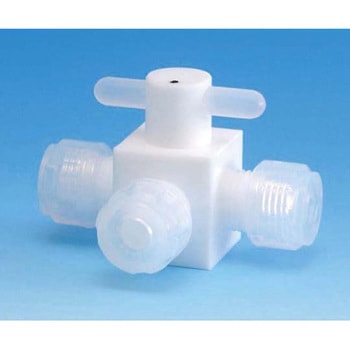PTFE3方バルブ圧入型 F-2018シリーズ フロン工業