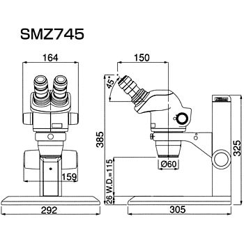 SMZ745-1(標準セット) 実体顕微鏡 1台 Nikon(ニコン) 【通販モノタロウ】