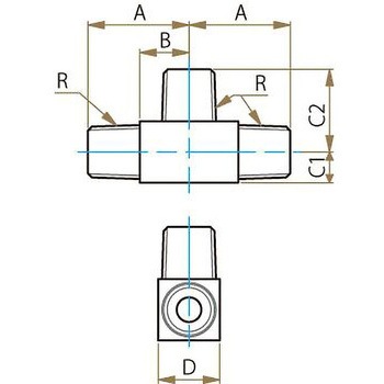 PTFEチーズニップル F-2207シリーズ フロン工業