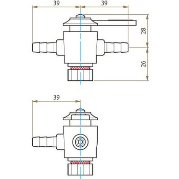 PFA竹の子型バルブ F-222□シリーズ フロン工業