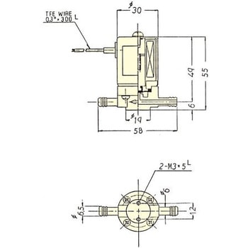 2方ニップル電磁弁 F-2361シリーズ フロン工業