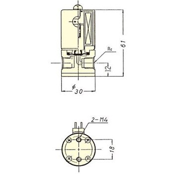 PTFE2方メス電磁弁 FSS F-2363シリーズ フロン工業 実験研究用配管材