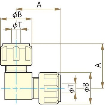 PTFE スリーシール式ジョイントL型 F-2651シリーズ