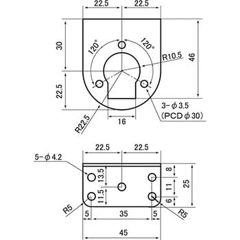 壁面取付ブラケット 日恵製作所