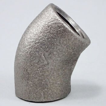 45°エルボ 可鍛鋳鉄製管継手 (黒) 吉年