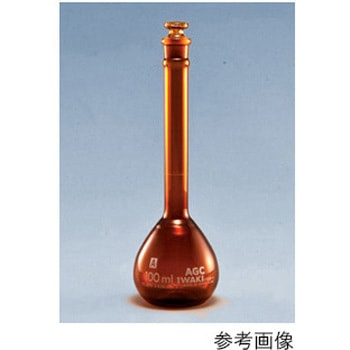 メスフラスコ 茶 ニューエクセレント 55640FKシリーズ IWAKI(AGCテクノグラス)