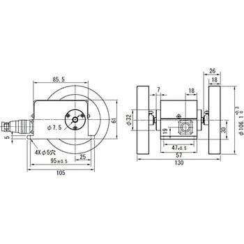 CT1-3:100A 長さ計測用発信器(フォトセンサ1出力形) 1台 ライン精機