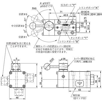 DMG-01-3D60-10 DMG-01シリーズ手動切替弁 油研工業 方向制御弁 (取付