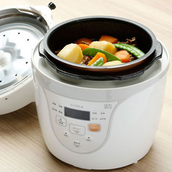 siroca シロカ SPC-101 WH マイコン電気圧力鍋 レッド 赤 【1000