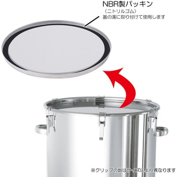 密閉式ステンレスタンク クリップ B型NBRパッキン付 CTHシリーズ MONOVATE(日東金属工業)