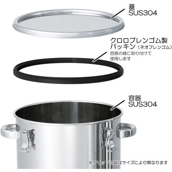 密閉式ステンレスタンク クリップ A型ネオプレンパッキン付 CTHシリーズ MONOVATE(日東金属工業)