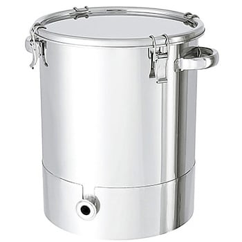 SALE】日東 PTFEパッキン付底部勾配型密閉容器 45L ( KTT-CTH-PTFE-39