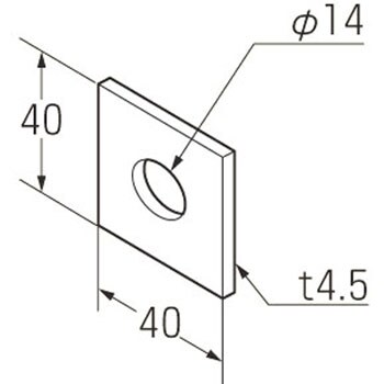 W4.5×40 角座金 1個 大阪魂 【通販サイトMonotaRO】