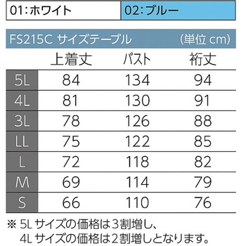 防塵上着 白 FS215C-01 - 東洋リントフリー