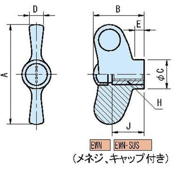 EWN・ENWN エルゴウイングナット(メネジ) イマオコーポレーション