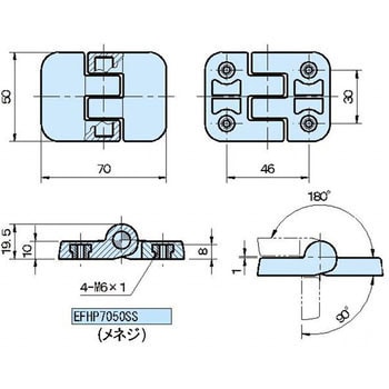 EFHP エンプラフラットヒンジ イマオコーポレーション
