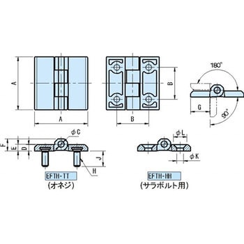 EFTH エンプラフラットヒンジ イマオコーポレーション
