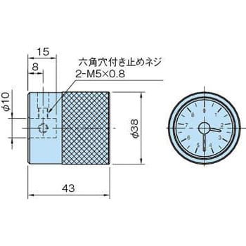 D38L1/9 D38 ダイアルインジケーターノブ 1個 イマオコーポレーション