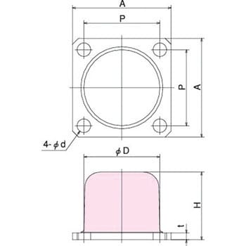 KJ-125 ゴムバッファー KJ 1個 倉敷化工 【通販サイトMonotaRO】