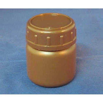 短型ポリ広口瓶 茶 50ml ニプロン化成工業
