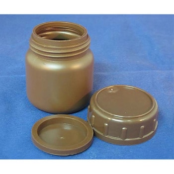 短型ポリ広口瓶 茶 50ml ニプロン化成工業