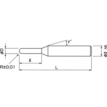アルミ用ボールエンドミル