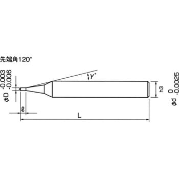 超硬マイクロ・ポイントドリル(下穴加工用) NS(日進工具)