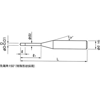 小径高硬度加工用ドリル