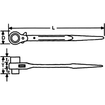 両口 ラチェットレンチ O型 MCC(松阪鉄工所)