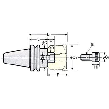 BT50-FMC22-105 ショルダーカッタアーバ(ミリ) 1個 日研工作所 【通販