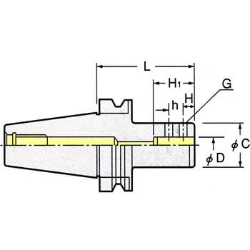 BT40-SL32C-90 高圧センタスルーサイドロックホルダ(ドリル用) 1個 日