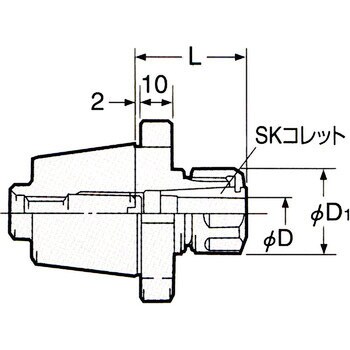 AHK30-SK10 クイック型アンギュラヘッド用スリムチャック 1個 日研工作所 【通販モノタロウ】