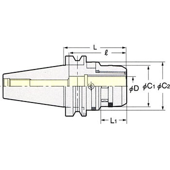 BT50-CZF32-105 ゼロフィット型ミーリングチャック 1個 日研工作所 